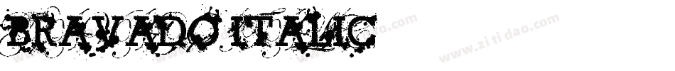 Bravado Italic字体转换